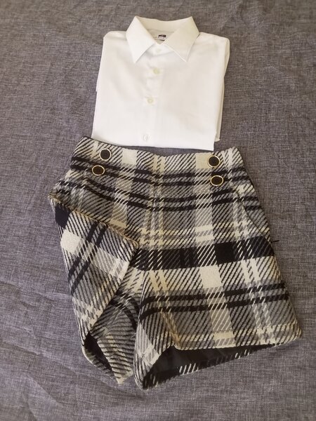 culotte tailleur à carreaux