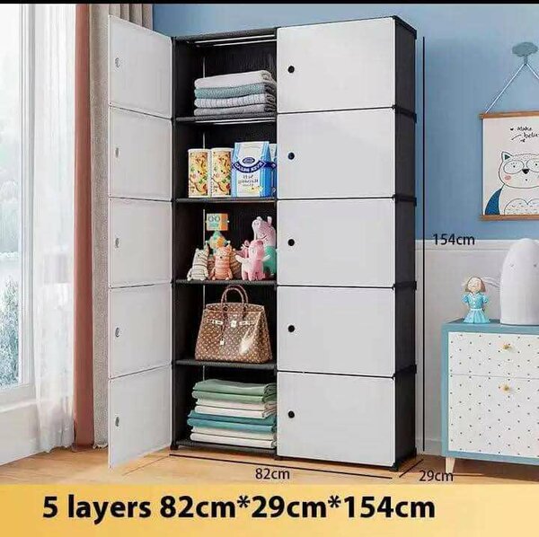 Armoire de Rangement 5 Tiroirs pour Vêtements et Jouets