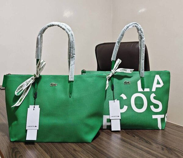 Sac cabas vert Lacoste