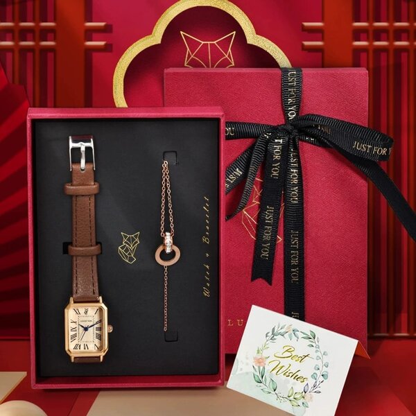 Montre Femme Luxe avec Bracelet & Collier
