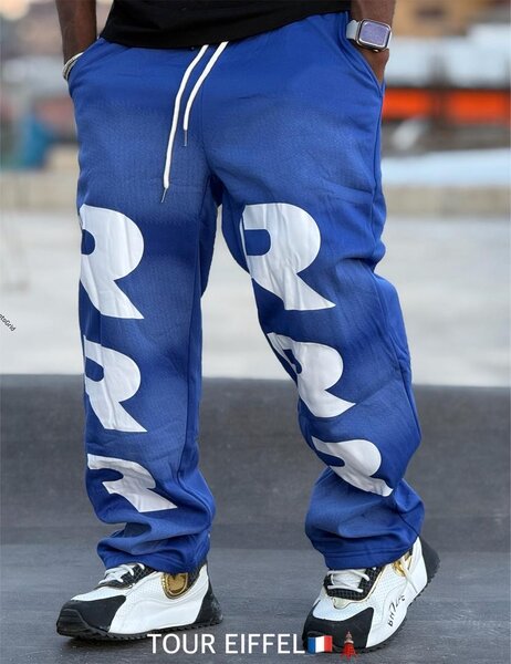 Pantalon jogging bleu homme