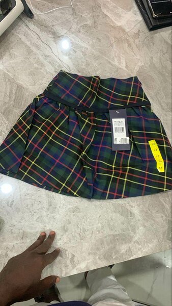 Jupe plissée à carreaux