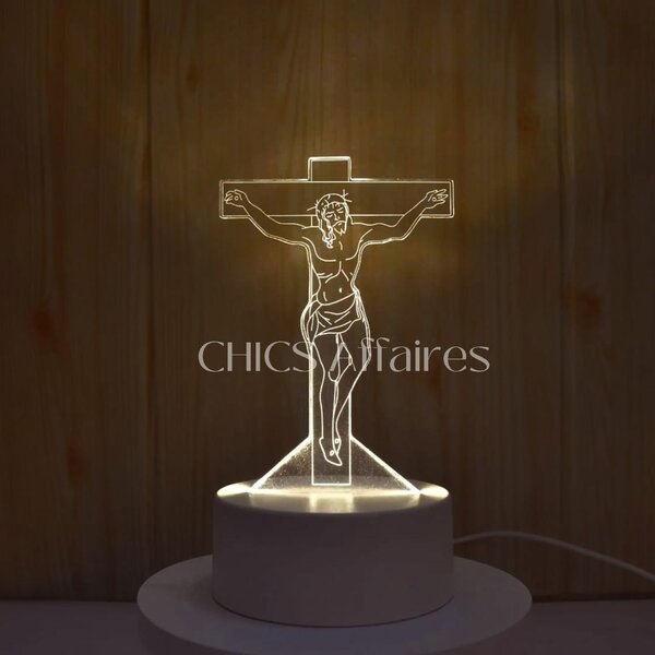 Lampe LED Croix 3D