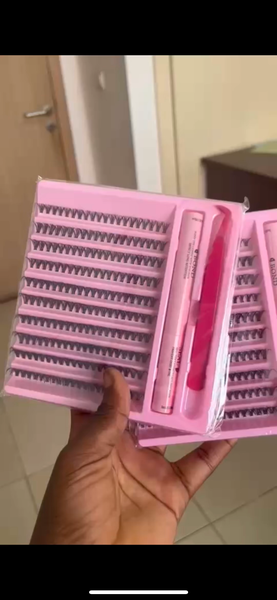 Kit Extension Cils, Faux Cils, Rose