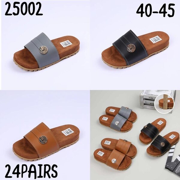 Sandales plates en cuir pour homme