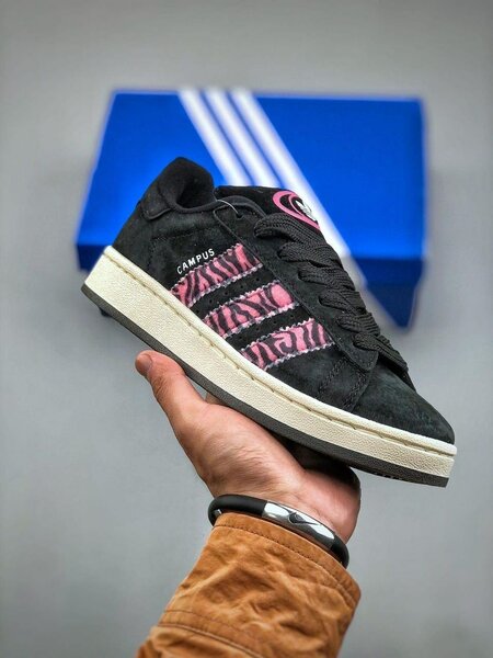 Baskets Campus Velours Noir