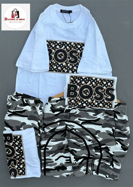 Ensemble T-shirt et Short Camouflage