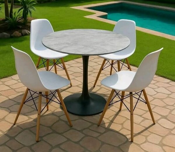 Table à manger moderne avec chaises