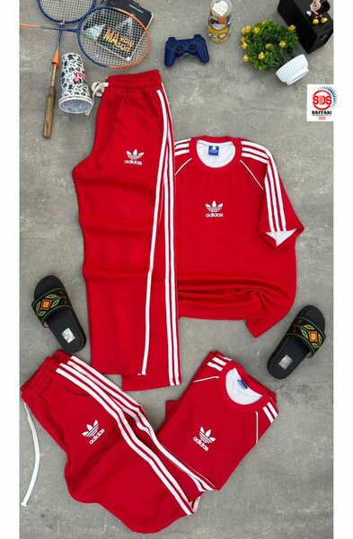 Ensemble survêtement rouge Adidas enfant