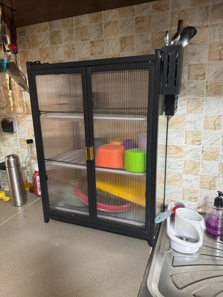 Armoire de cuisine avec porte en verre