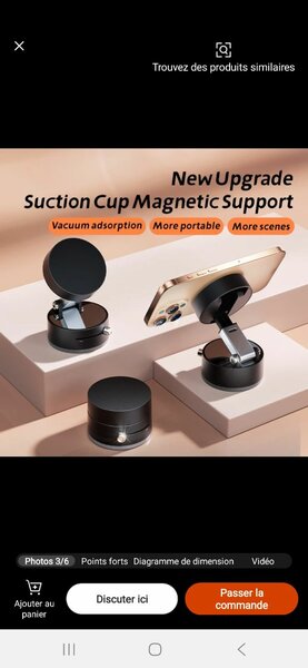 Support magnétique pour smartphone