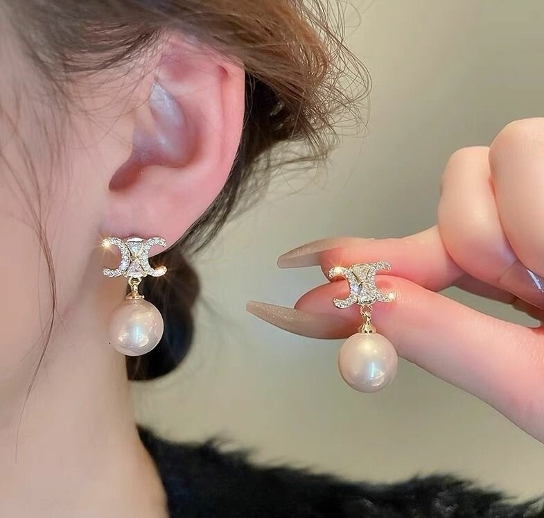 Boucles d'oreilles élégantes en perles