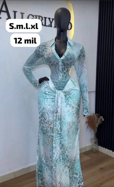 Robe longue léopard femme