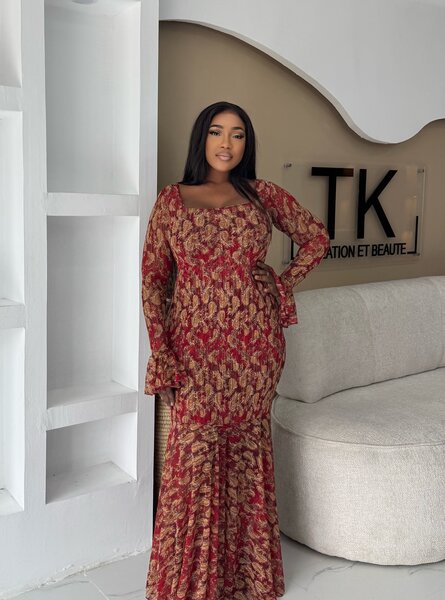 Robe longue élégante imprimée