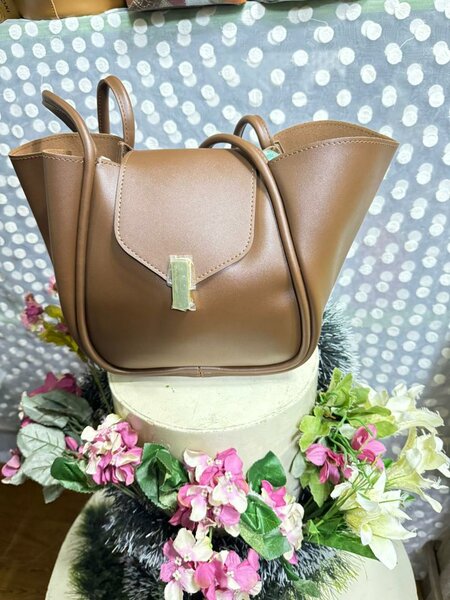 Sac cabas en cuir marron