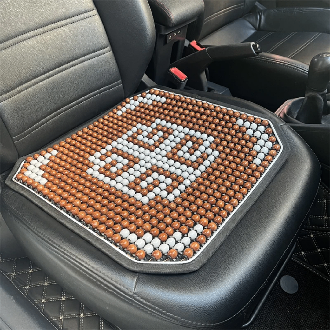 Coussin de siège de voiture orthopédique en perles