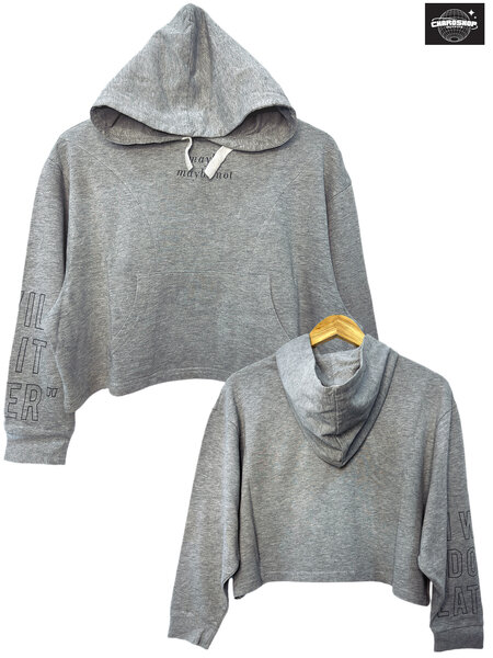 Sweat à capuche sport gris