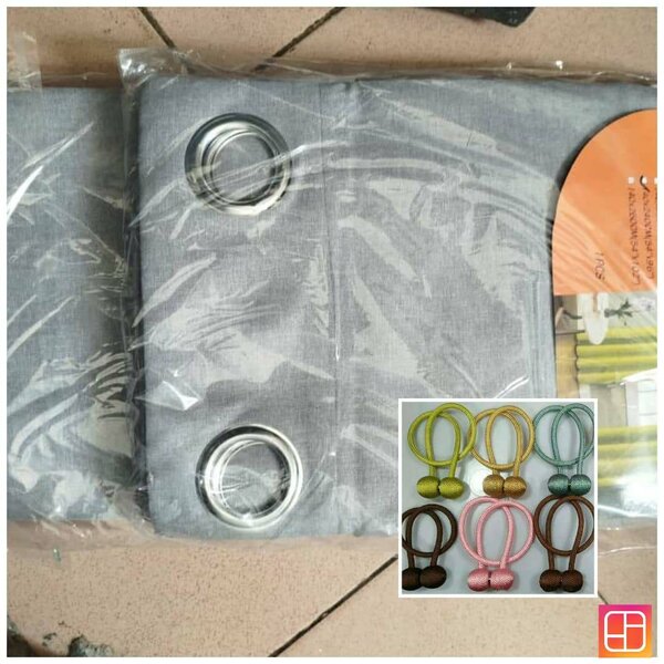 Rideau occultant gris moderne