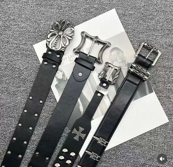Ceinture en cuir à boucles