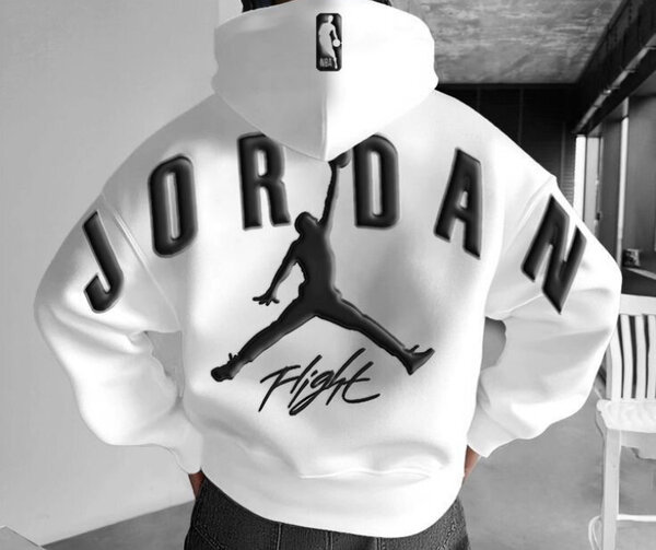Sweat à capuche Jordan blanc homme