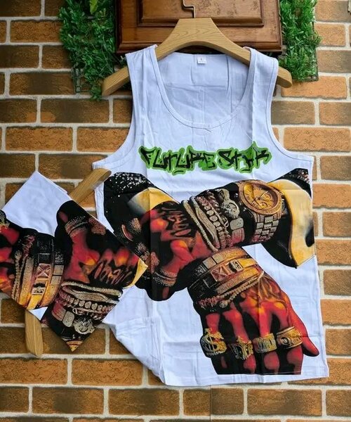 T-shirt homme sans manches imprimé