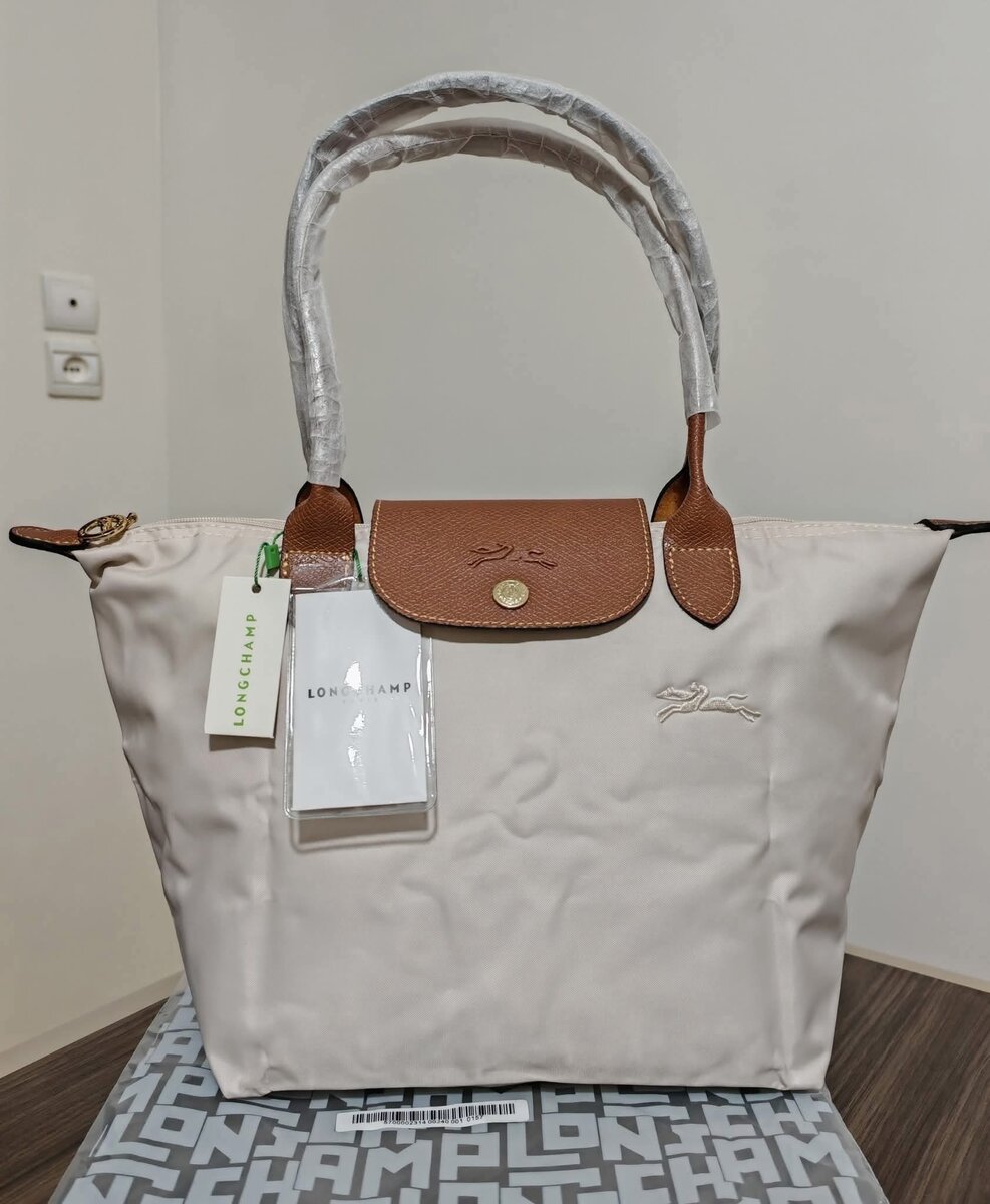 Sac cabas Longchamp en toile et cuir