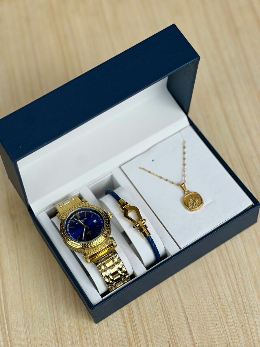 Montre avec collier et boîte-cadeau