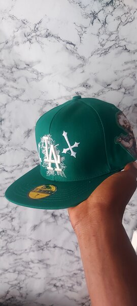Casquette verte LA brodée