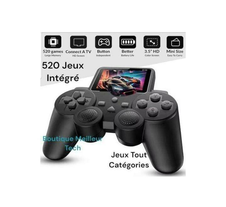Manette de jeu vidéo avec écran 3,5" HD