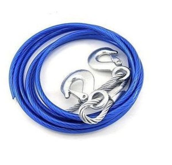 Câble en Caoutchouc Bleu avec Crochet