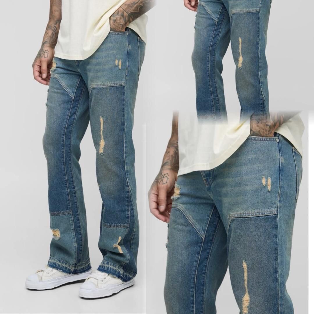 Jeans homme déchirés et décolorés