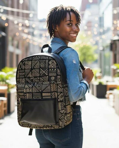 Sac en toile imprimée chic