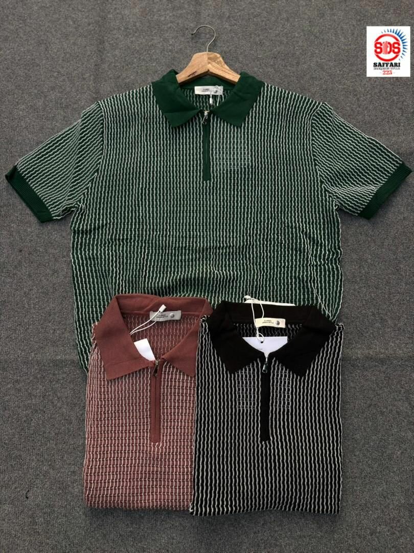 Polos rayés en tricot