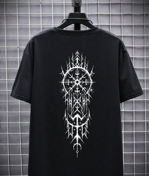 T-shirt noir design graphique