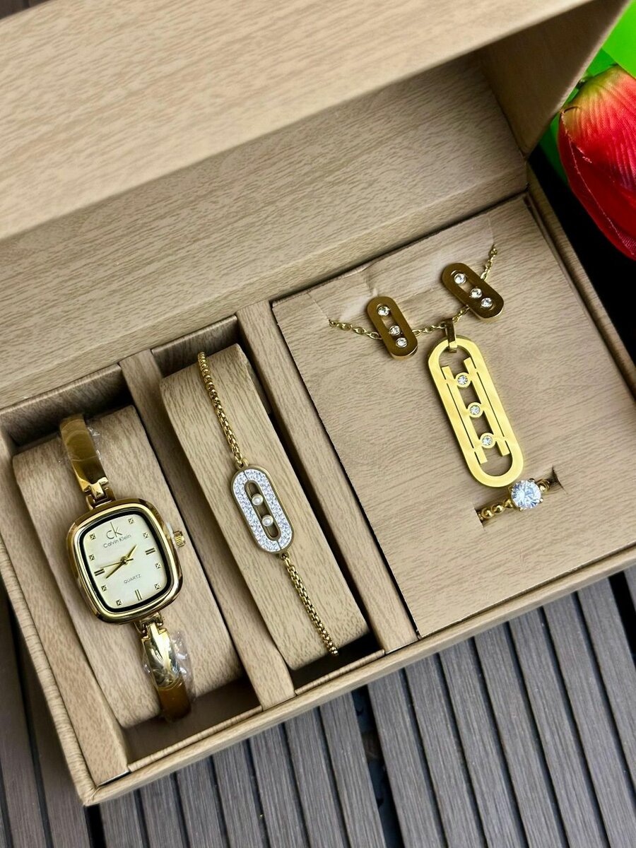 Ensemble Montre et Bijoux Luxe