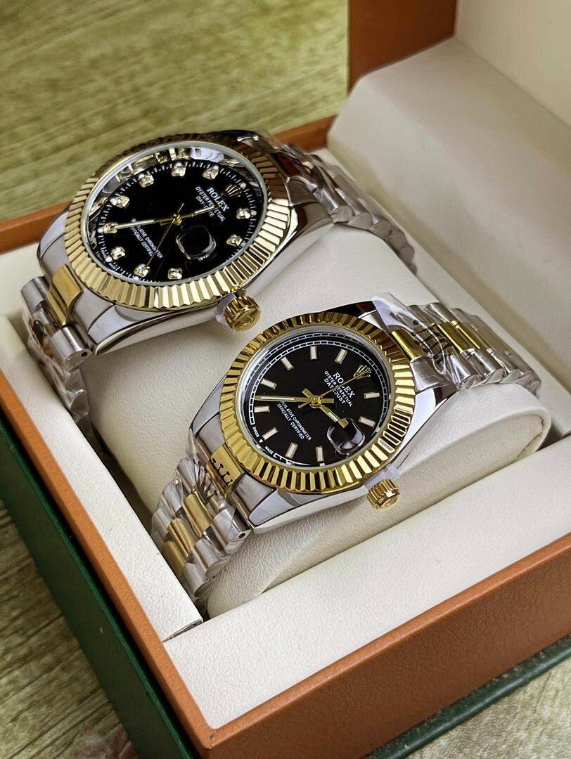 Montre Rolex couple en acier