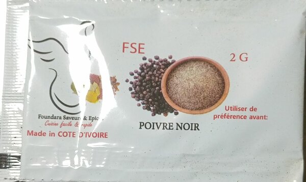 Poivre Noir Moulu eSachet - 2g
