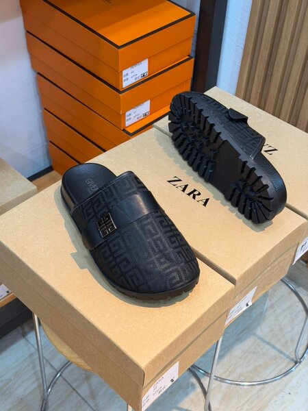 Mules en cuir luxe homme