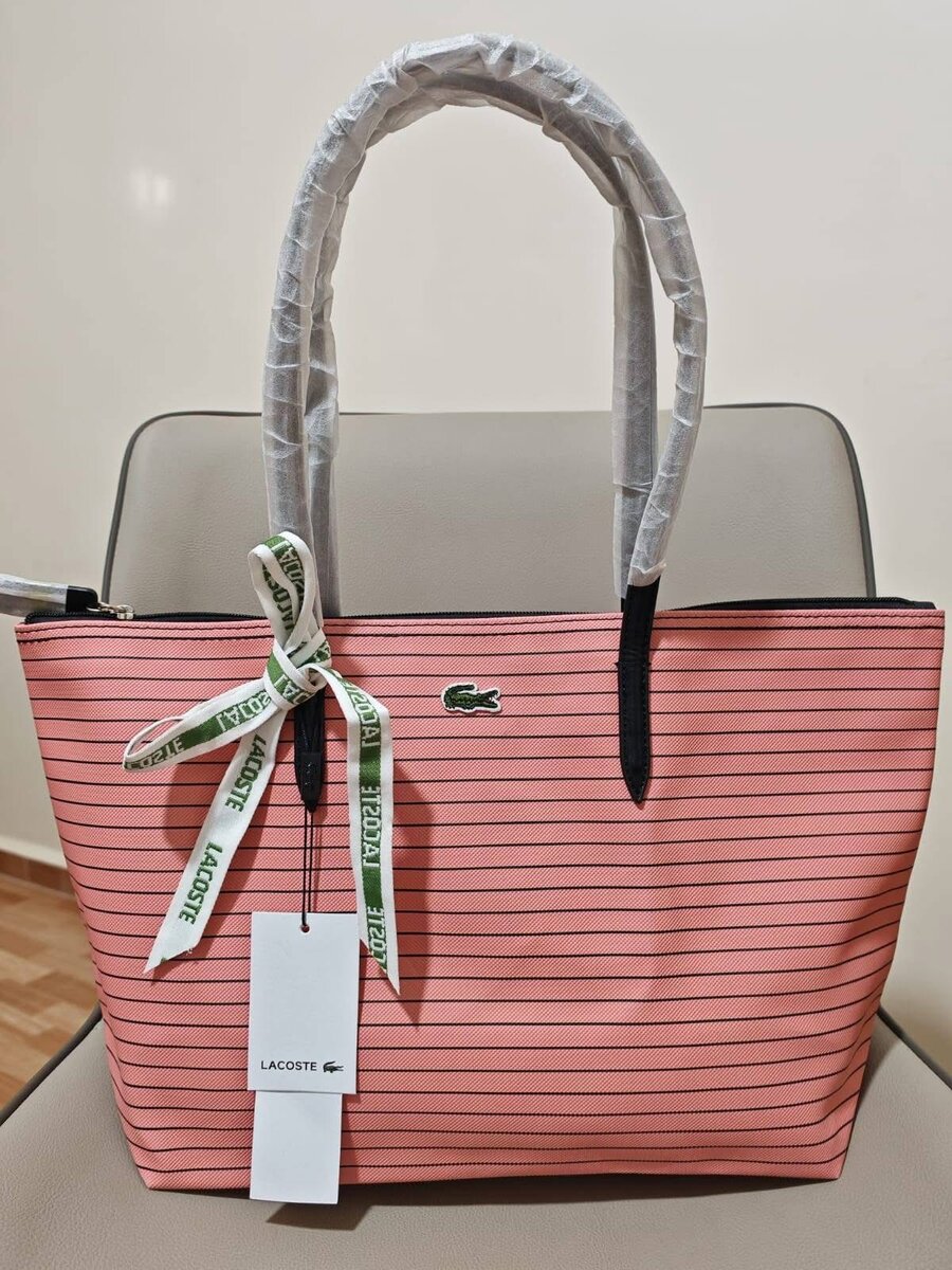 Sac cabas Lacoste rayé