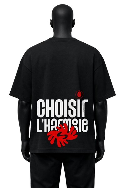 T-shirt noir Harmonie