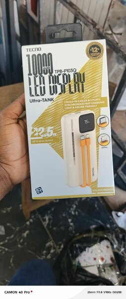 Tecno Power Bank 10000mAh LCD