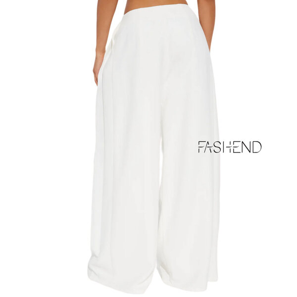 Pantalon large blanc FASHEND