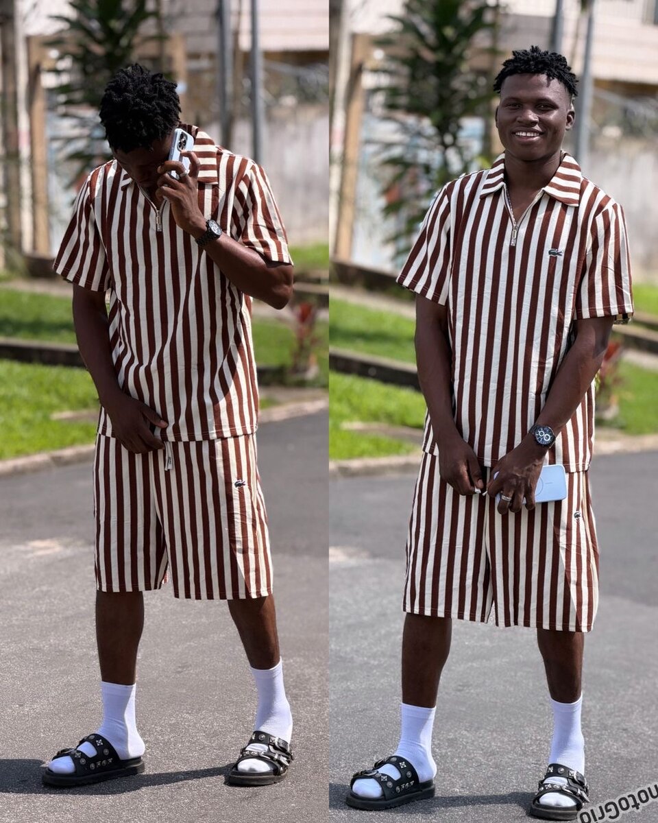 Ensemble rayé décontracté