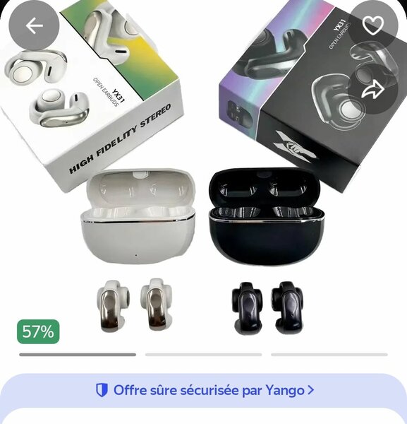 Écouteurs sans fil Bluetooth stéréo