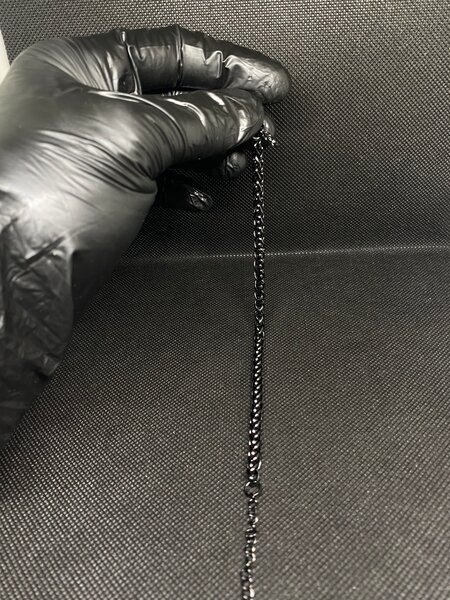 Bracelet chaîne en acier noir