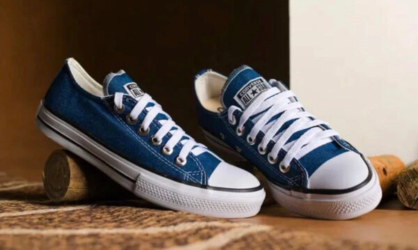 All Star en toile bleue