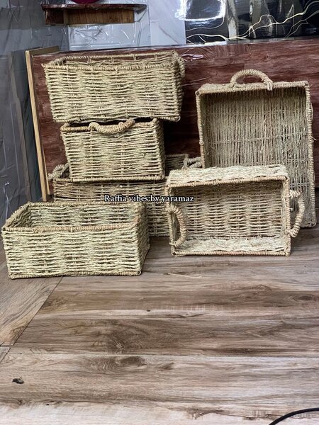 Paniers en osier naturels
