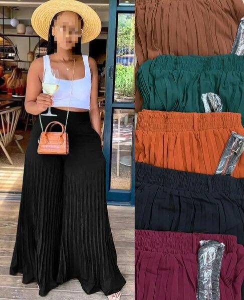 Jupe longue plissée pour femme