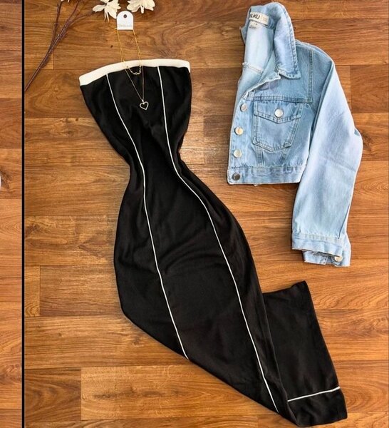 Robe longue sans bretelles