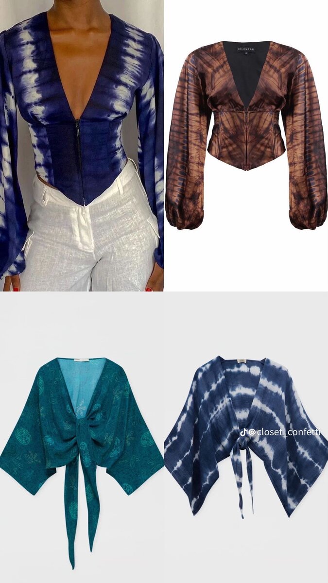 Blouse à manches longues tie-dye